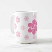 Rosa Blume Kaffeetasse (Vorderseite Links)