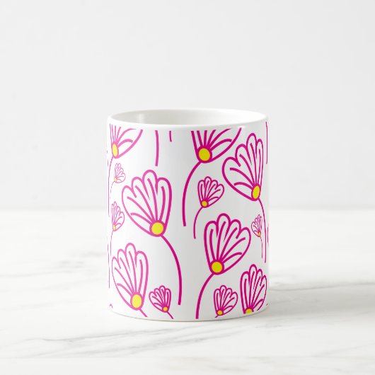 Rosa Blume Kaffeetasse (Mittel)