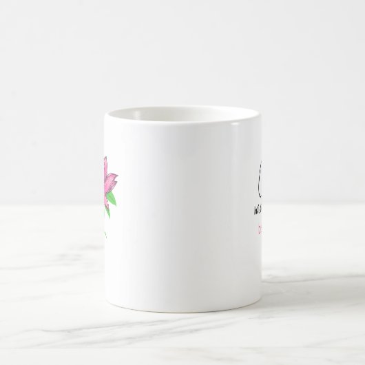 Rosa Blume Kaffeetasse (Mittel)