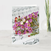 rosa Blume Karte (Vorderseite)