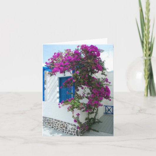 Rosa Blume Karte (Vorderseite)