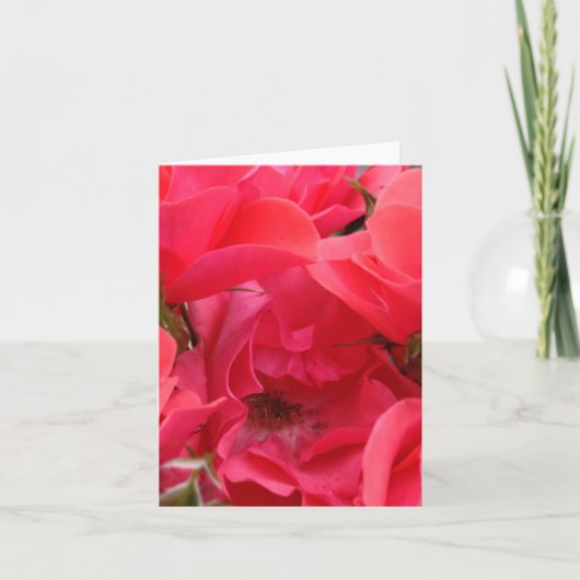Rosa Blume Karte (Vorderseite)