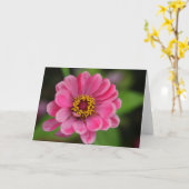 rosa Blume Karte (Gelbe Blume)