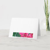 Rosa Blume Karte (Rückseite)
