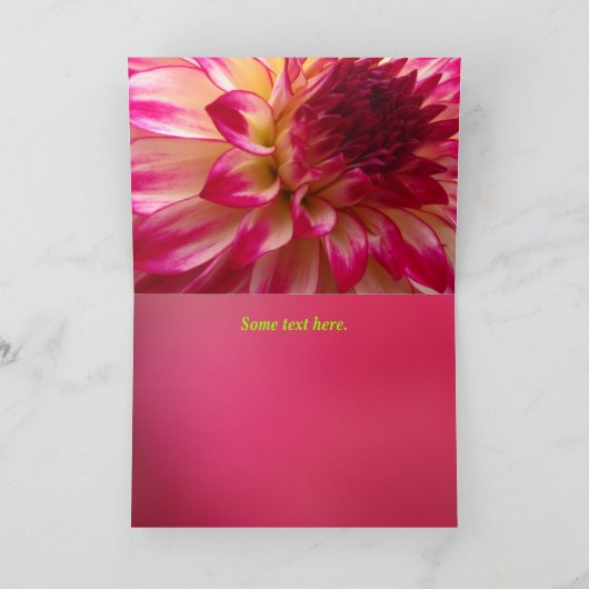 rosa Blume Karte (Innenseite)