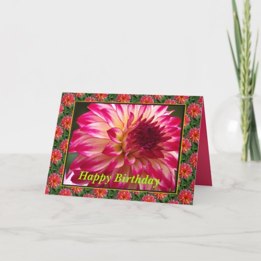 rosa Blume Karte (Vorderseite)