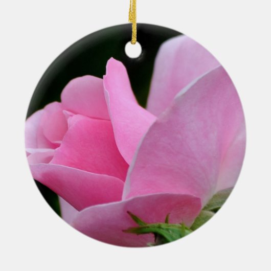 Rosa Blume Keramik Ornament (Hinten)