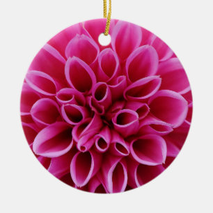 Rosa Blume Keramik Ornament