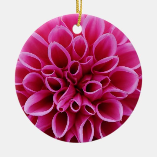 Rosa Blume Keramik Ornament (Vorne)