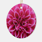 Rosa Blume Keramik Ornament (Links)