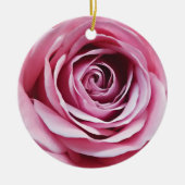 Rosa Blume Keramik Ornament (Vorne)