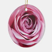 Rosa Blume Keramik Ornament (Links)