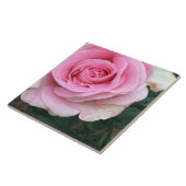 Rosa Blume Keramik Tile Fliese (Seite)