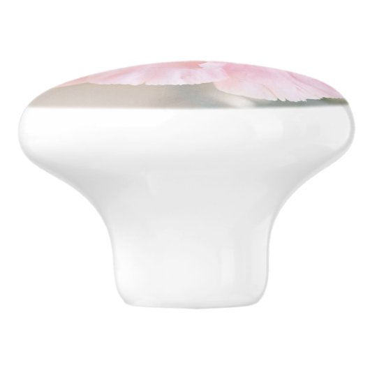 Rosa Blume Keramikknauf (Seitenansicht)