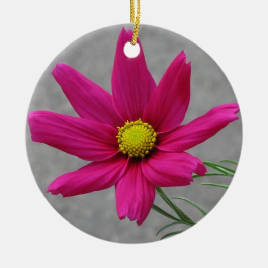 Rosa Blume Keramikornament (Vorne)