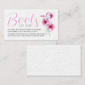 Rosa Blume Kinderduschbücher für Baby Begleitkarte (Vorne/Hinten)