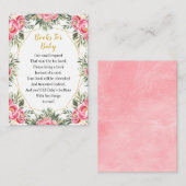 Rosa Blume Kinderduschbücher für Kinder Begleitkarte (Vorne/Hinten)