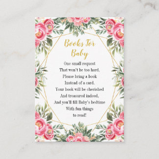 Rosa Blume Kinderduschbücher für Kinder Begleitkarte