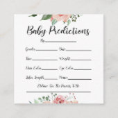 Rosa Blume Kinderdusche Vorhersagen Karten (Vorderseite)