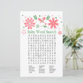 Rosa Blume Kinderdusche Word Search Game (Stehend Vorderseite)