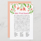 Rosa Blume Kinderdusche Word Search Game (Vorne/Hinten)