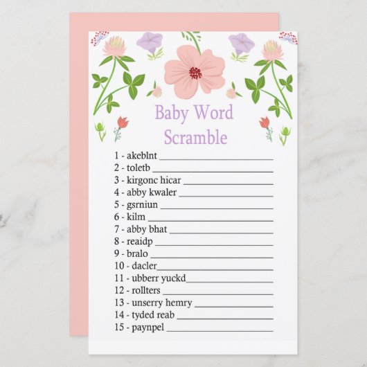 Rosa Blume Kinderspiel (Vorne/Hinten)