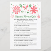 Rosa Blume Kinderzimmer Rhyme Quiz Kinderduschensp (Vorderseite)