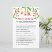Rosa Blume Kinderzimmer Rhyme Quiz Kinderduschensp (Stehend Vorderseite)