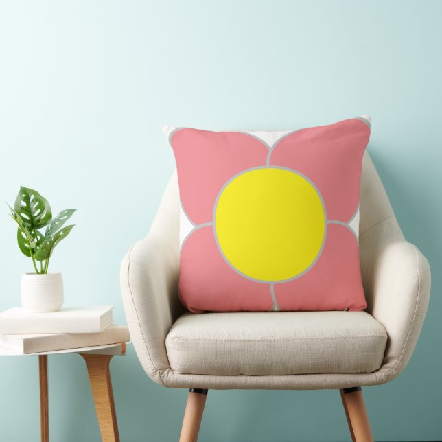 Rosa Blume Kissen (Stuhl )