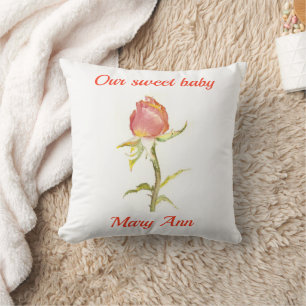 Rosa Blume Kissen