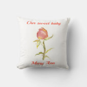 Rosa Blume Kissen (Vorderseite)