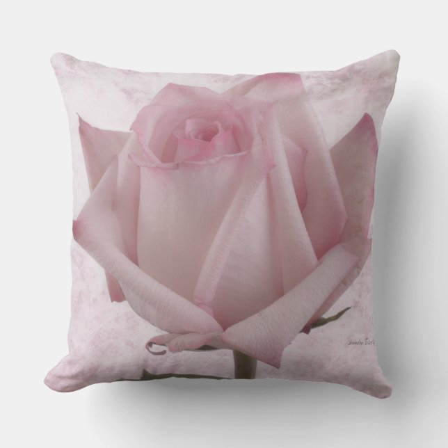 Rosa-Blume Kissen (Vorderseite)
