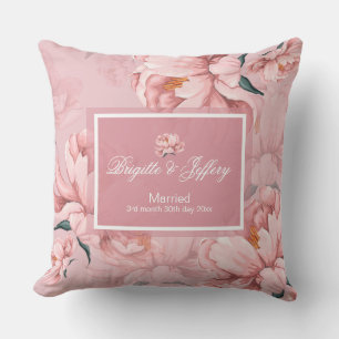 Rosa Blume Kissen