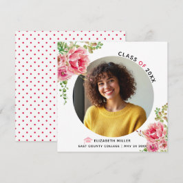 Rosa Blume-Klasse des Fotos 2025 Abschluss Ankündigung