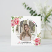 Rosa Blume-Klasse des Fotos 2025 Abschluss Ankündigung (Stehend Vorderseite)