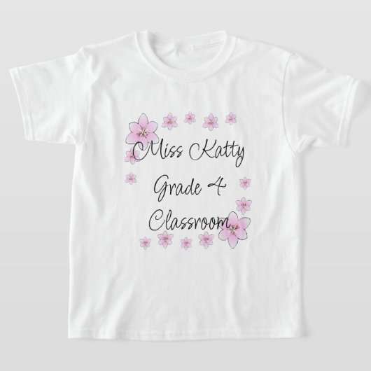 Rosa Blume Klassischer T - Shirt (Ablage )
