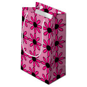 Rosa Blume Kleine Geschenktüte (Rückseite Schrägansicht)