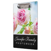 Rosa Blume Klemmbrett (Links)