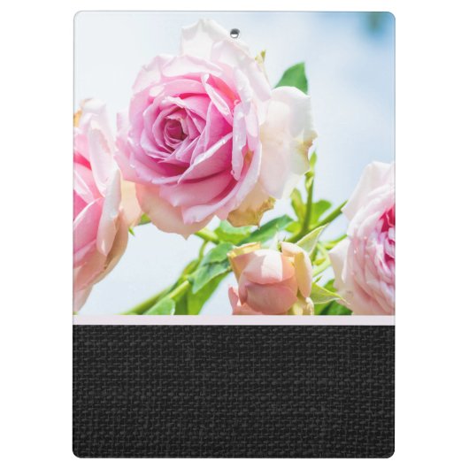 Rosa Blume Klemmbrett (Rückseite)