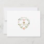 Rosa Blume Kraut Foto Mädchen Heilige Kommune Dankeskarte (Rückseite)