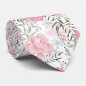 Rosa Blume Krawatte (Gerollt)