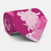 rosa Blume Krawatte (Gerollt)