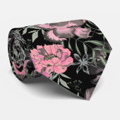 Rosa Blume Krawatte (Gerollt)