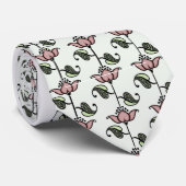 Rosa Blume Krawatte (Gerollt)