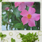 Rosa Blume Küchentuch (Gefaltet)