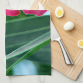 Rosa Blume Küchentuch (Viertel Falte)