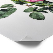 Rosa Blume Kunst drucken Poster (Ecke)