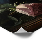 Rosa Blume Kunst drucken Poster (Ecke)