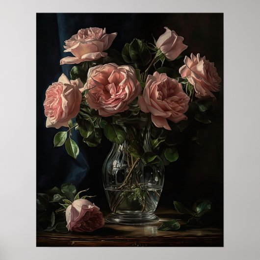 Rosa Blume Kunst drucken Poster (Vorne)