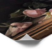 Rosa Blume Kunst drucken Poster (Ecke)